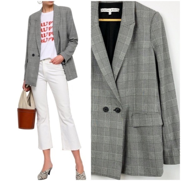 NWT Rebecca Minkoff Celia Check Blazer - Picture 1 of 12